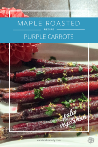 maple roasted purple carrots