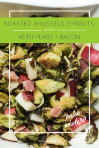 brussels sprouts with pears and bacon