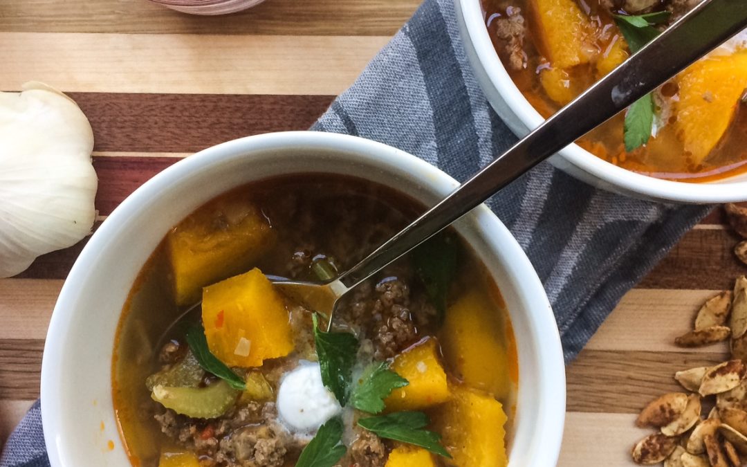 Hearty Beef and Pumpkin Soup