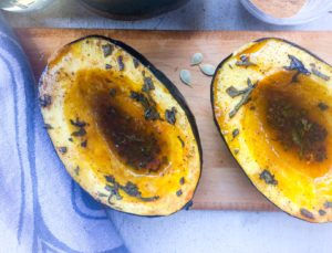 RECIPE: Maple Roasted Acorn Squash | Paleo | by Candace Kennedy