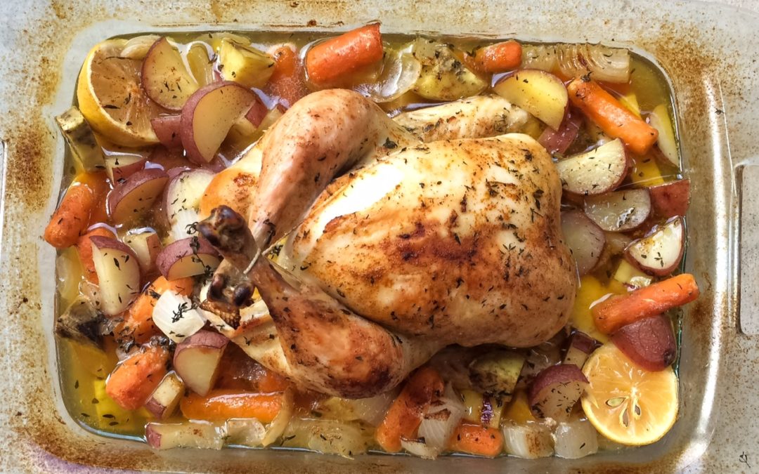 RECIPE: Roasted Chicken with Veggies | Paleo | by Candace Kennedy