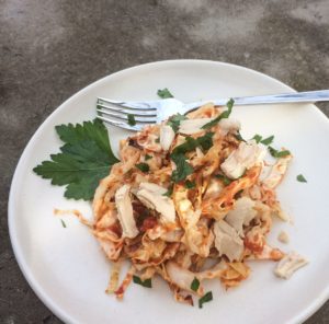 Roasted Cabbage "Spaghetti" with Chicken | Paleo, Whole30, Low-Carb