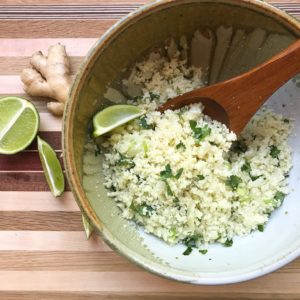 RECIPE: Vietnamese-Inspired Riced Cauliflower with Ginger, Lime, and Mint | Paleo, Whole30, Low-Carb