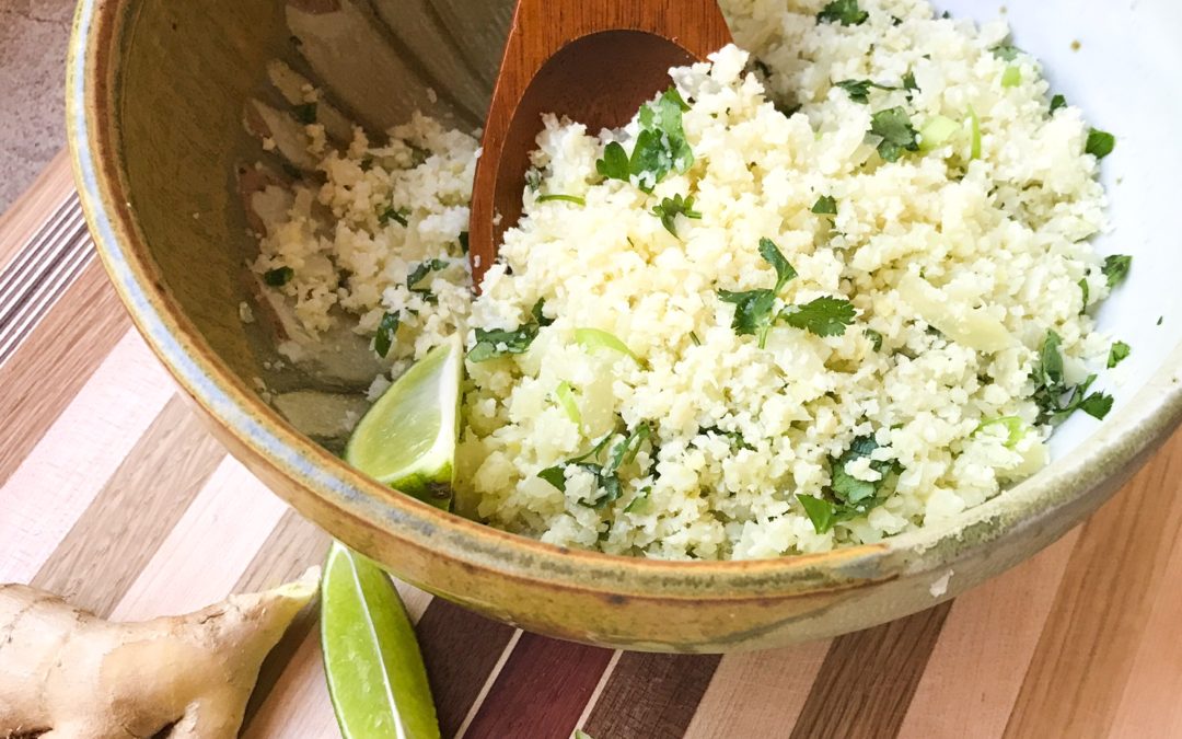 RECIPE: Vietnamese-Inspired Riced Cauliflower with Ginger, Lime, and Mint | Paleo, Whole30, Low-Carb