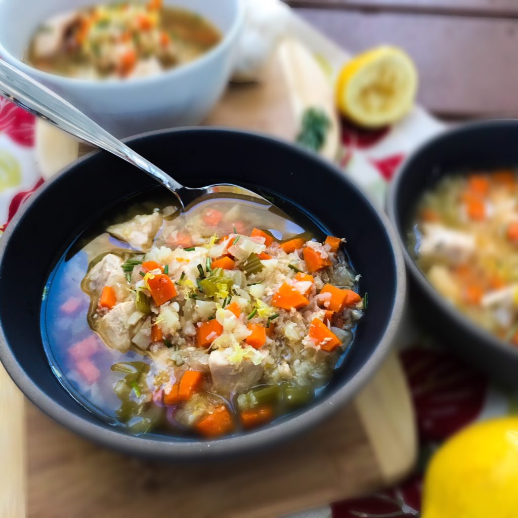 Slow Cooker Lemon & Rosemary Chicken Soup | Paleo, Whole30, Low-carb | The Real Food Effect by Candace Kennedy, Holistic Nutritionist