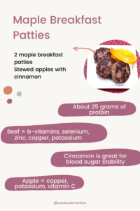 Healthy Maple Breakfast Patties