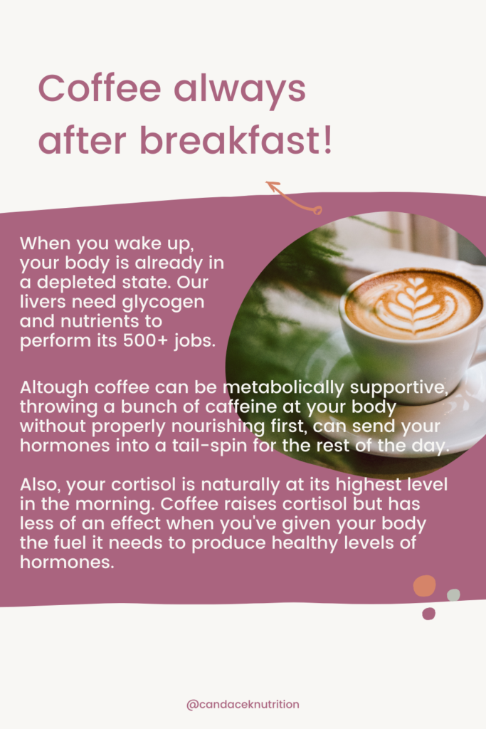 Coffee after breakfast for healthy hormones